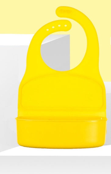 Yellow bib on a white background