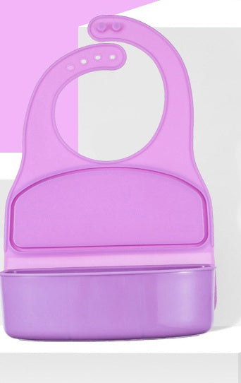 Purple baby bib on a white background